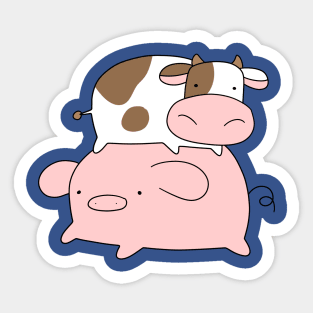 Pig and Little Cow Sticker